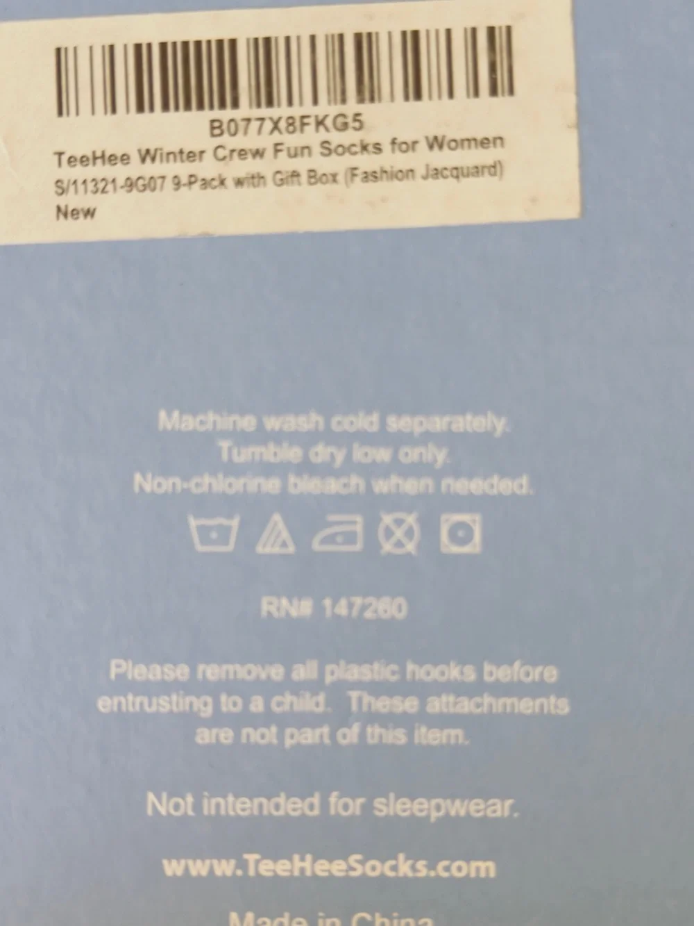 TeeHee Winter Holiday 9-Pack Gift Box Cozy Nordic Fair Isle Boot Socks Size 4-10